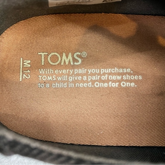 TOMS Men’s Preston Dress Shoes Micro Corduroy Black Lace Up Size 12 GUC - Picture 6 of 8